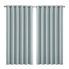 2x Blockout Curtains Panels 3 Layers Eyelet Room Darkening 240x230cm Green Deals499