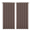 2x Blockout Curtains Panels 3 Layers Eyelet Room Darkening 240x230cm Taupe Deals499