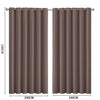 2x Blockout Curtains Panels 3 Layers Eyelet Room Darkening 240x230cm Taupe Deals499