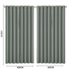 2x Blockout Curtains Panels 3 Layers Eyelet Room Darkening 300x230cm Grey Deals499