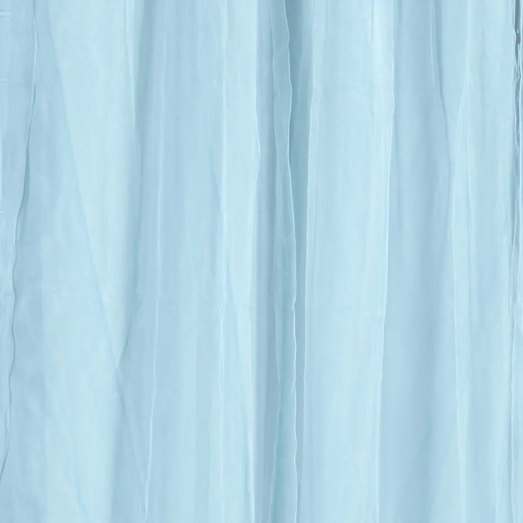 2x Blockout Curtains Panels 3 Layers with Gauze Darkening 240x213cm Turquoise Deals499