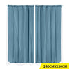 2x Blockout Curtains Panels 3 Layers with Gauze Darkening 240x230cm Turquoise Deals499