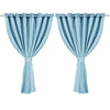 2x Blockout Curtains Panels 3 Layers with Gauze Darkening 300x230cm Turquoise Deals499