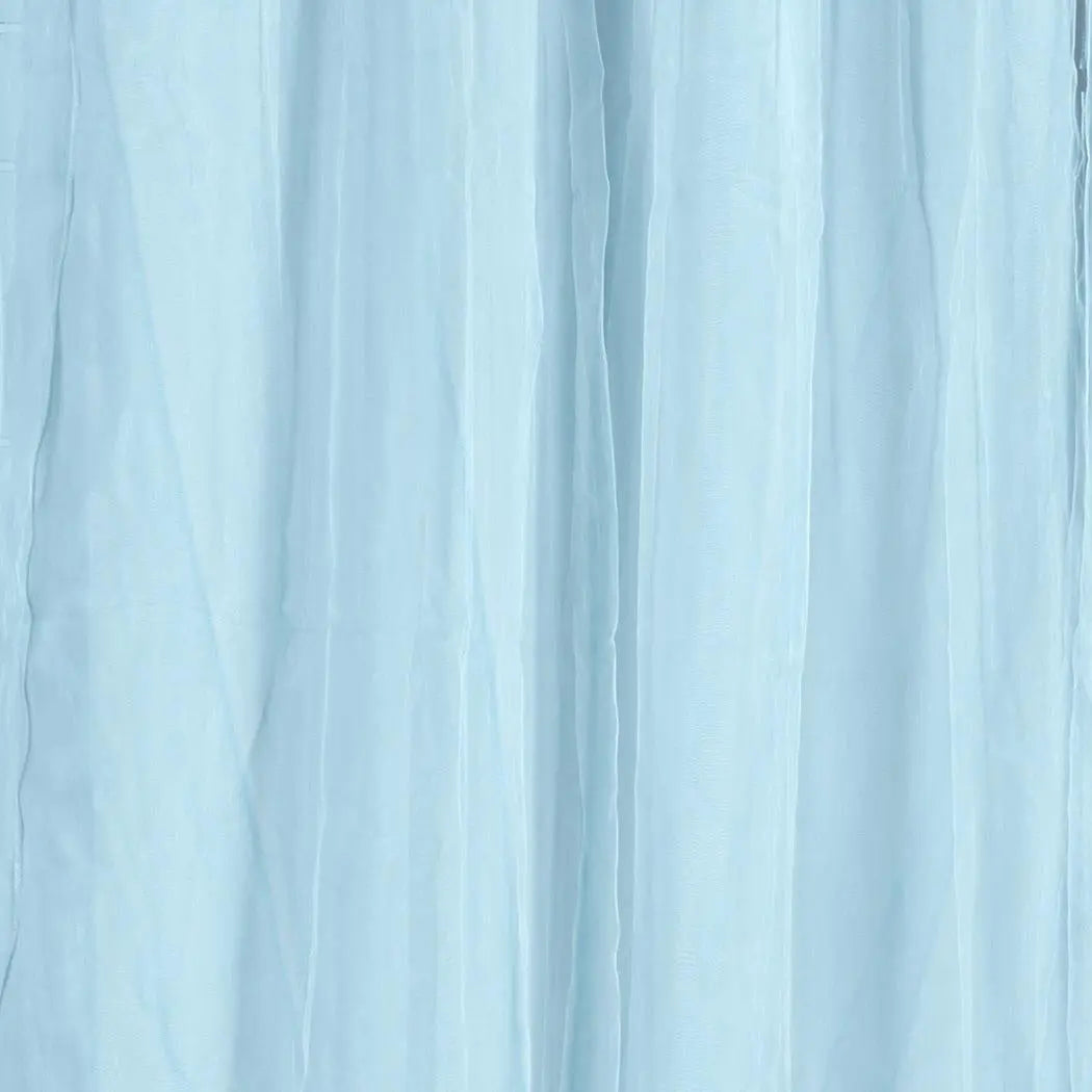 2x Blockout Curtains Panels 3 Layers with Gauze Darkening 300x230cm Turquoise Deals499