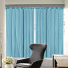 2x Blockout Curtains Panels 3 Layers with Gauze Darkening 300x230cm Turquoise Deals499
