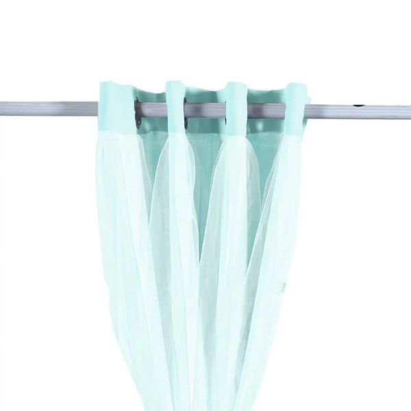 2x Blockout Curtains Panels 3 Layers with Gauze Room Darkening 140x230cm Aqua Deals499