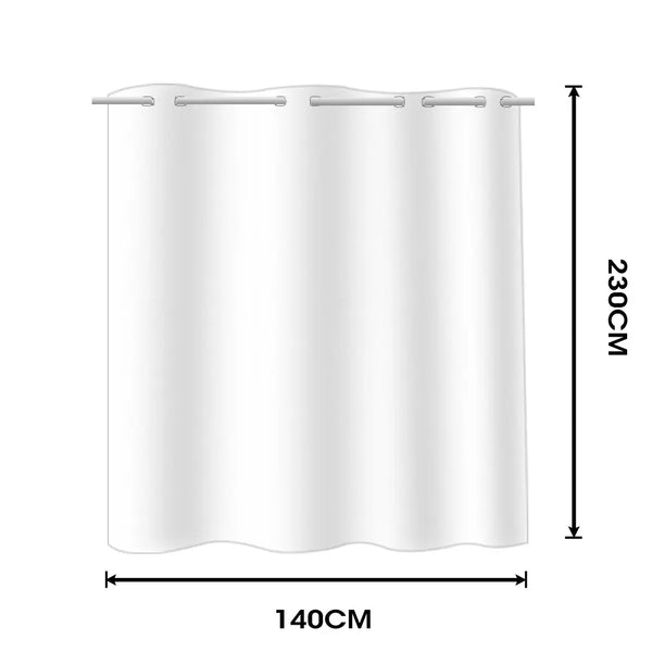 2x Blockout Curtains Panels 3 Layers with Gauze Room Darkening 140x230cm Grey Deals499