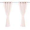 2x Blockout Curtains Panels 3 Layers with Gauze Room Darkening 140x230cm Rose Deals499