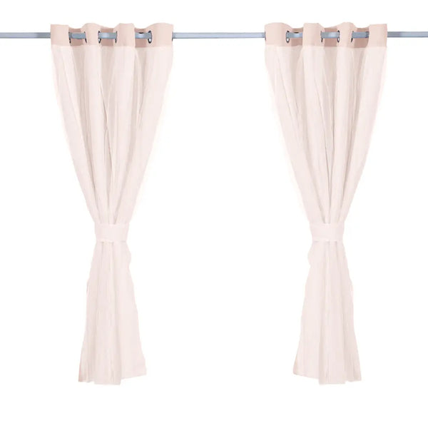 2x Blockout Curtains Panels 3 Layers with Gauze Room Darkening 140x230cm Rose Deals499