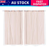 2x Blockout Curtains Panels 3 Layers with Gauze Room Darkening 140x230cm Rose Deals499