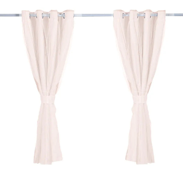 2x Blockout Curtains Panels 3 Layers with Gauze Room Darkening 140x244cm Rose Deals499