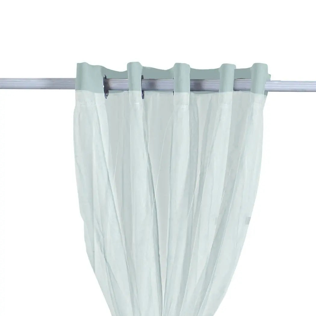2x Blockout Curtains Panels 3 Layers with Gauze Room Darkening 180x213cm Aqua Deals499