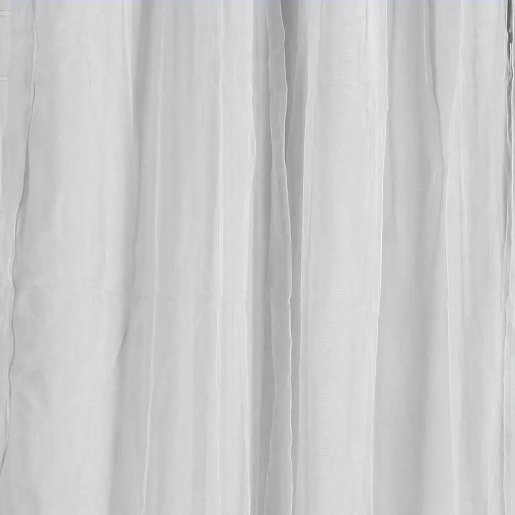 2x Blockout Curtains Panels 3 Layers with Gauze Room Darkening 180x230cm Grey Deals499