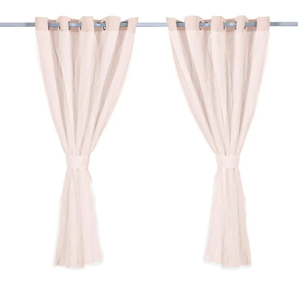 2x Blockout Curtains Panels 3 Layers with Gauze Room Darkening 180x230cm Rose Deals499