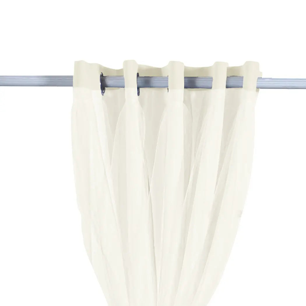 2x Blockout Curtains Panels 3 Layers with Gauze Room Darkening 180x230cm Sand Deals499