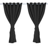 2x Blockout Curtains Panels 3 Layers with Gauze Room Darkening 240x230cm Black Deals499