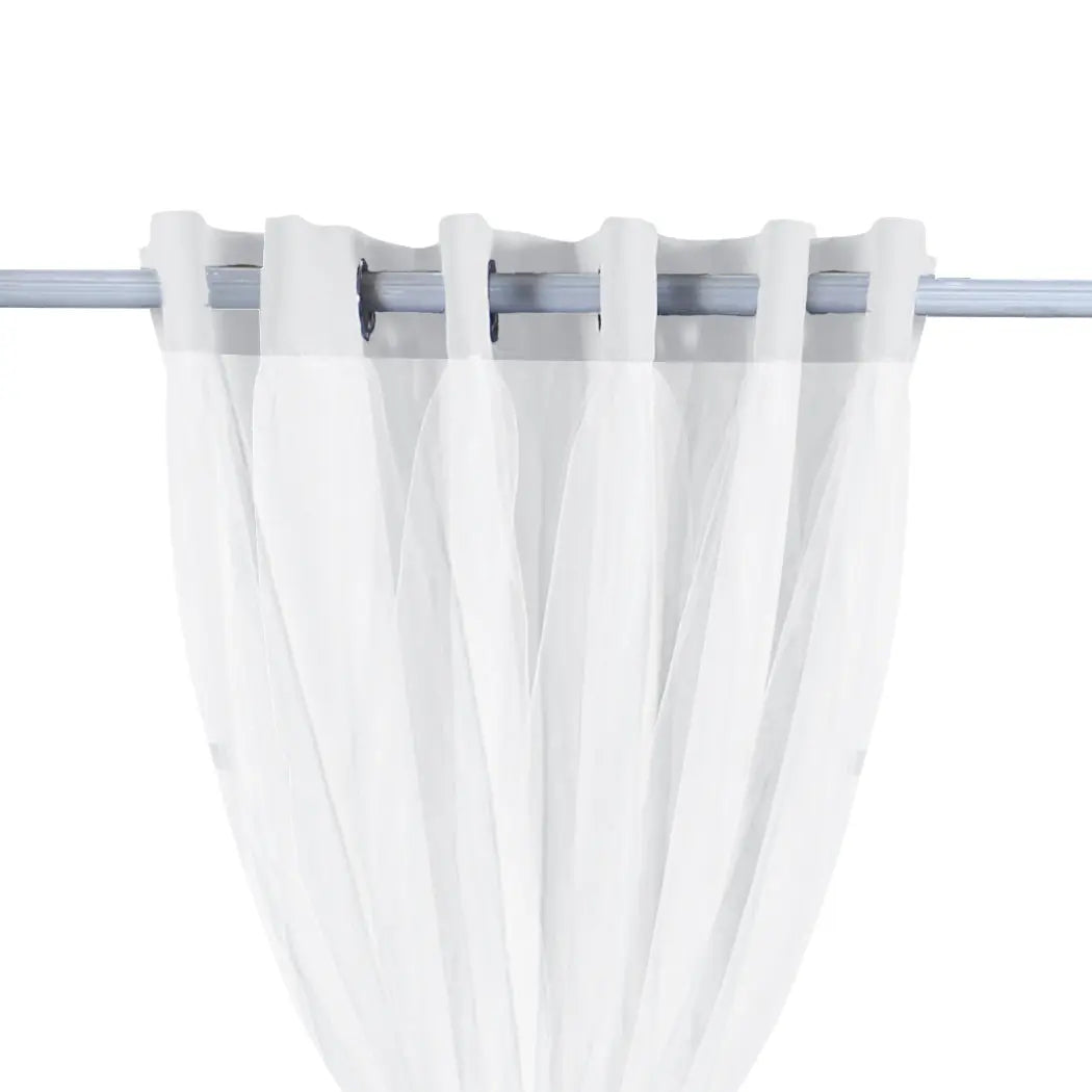 2x Blockout Curtains Panels 3 Layers with Gauze Room Darkening 240x230cm Grey Deals499