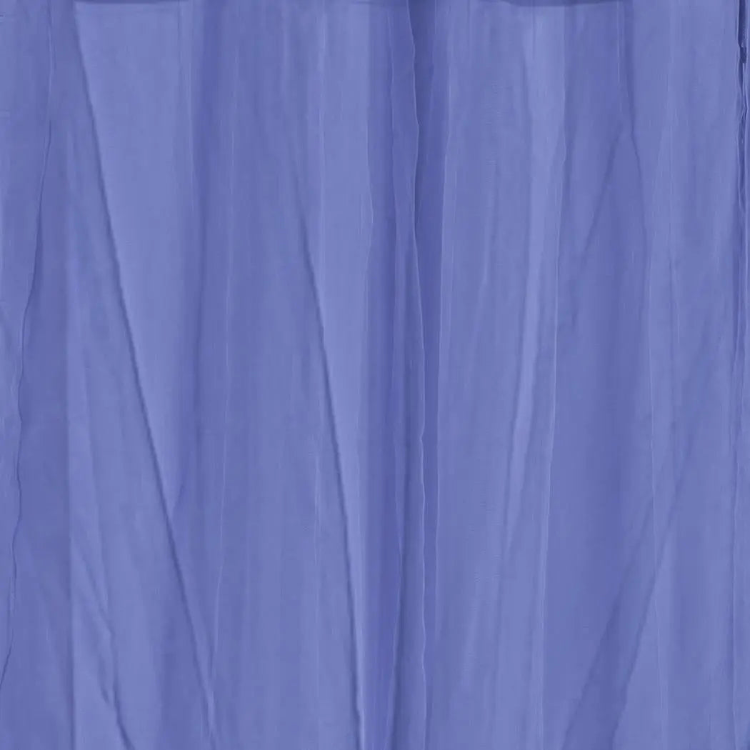 2x Blockout Curtains Panels 3 Layers with Gauze Room Darkening 240x230cm Navy Deals499