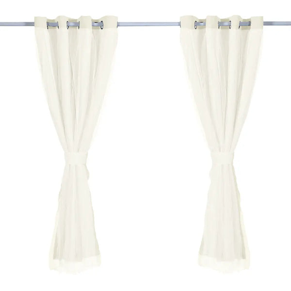 2x Blockout Curtains Panels 3 Layers with Gauze Room Darkening 240x230cm Sand Deals499
