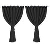 2x Blockout Curtains Panels 3 Layers with Gauze Room Darkening 300x230cm Black Deals499