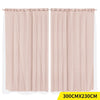 2x Blockout Curtains Panels 3 Layers with Gauze Room Darkening 300x230cm Rose Deals499