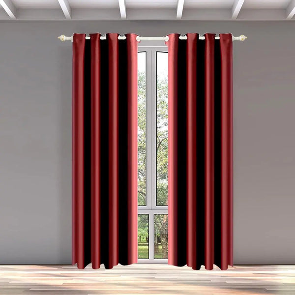 2x Blockout Curtains Panels Blackout 3 Layers Eyelet Room Darkening 140x230cm Deals499