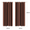 2x Blockout Curtains Panels Blackout 3 Layers Eyelet Room Darkening 240x230cm Deals499