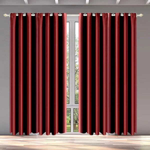 2x Blockout Curtains Panels Blackout 3 Layers Eyelet Room Darkening 300x230cm Deals499