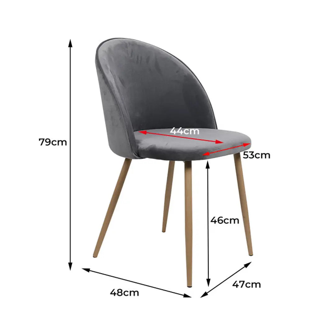 2x Dining Chairs Seat French Provincial Kitchen Lounge Chair Grey Deals499