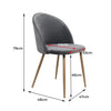 2x Dining Chairs Seat French Provincial Kitchen Lounge Chair Grey Deals499