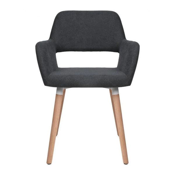 2x Dining Chairs Seat French Provincial Lounge Contemporary Chair Dark Grey Deals499