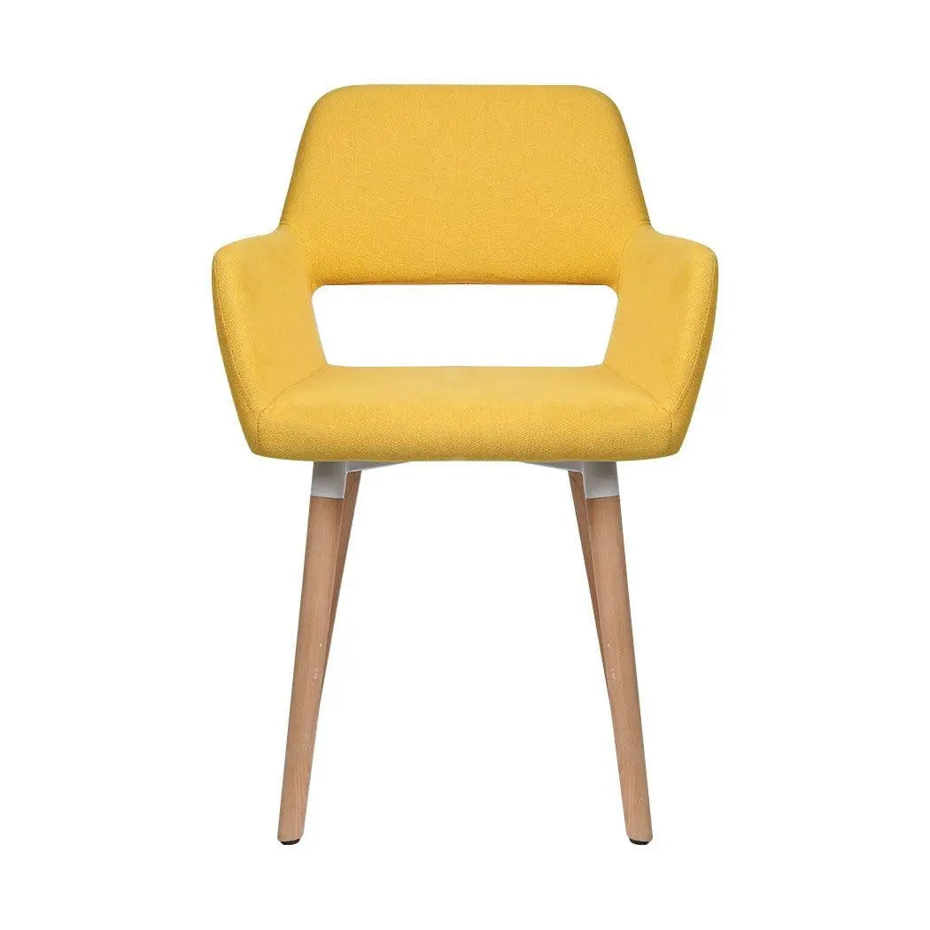 2x Dining Chairs Seat French Provincial Lounge Contemporary Chair Yellow Deals499