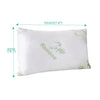 2x DreamZ Luxury Natural Memory Foam Bed Pillows Bamboo Fabric Cover 70x40cm DreamZ