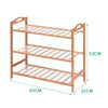 2x Levede 3 Tier Bamboo Shoe Rack Shoes Organizer Storage Shelves Stand Shelf Deals499