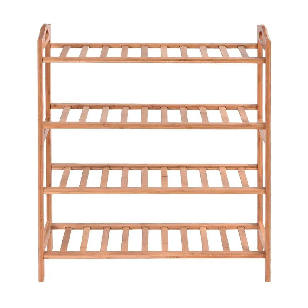 2x Levede 4 Tier Bamboo Shoe Rack Shoes Organizer Storage Shelves Stand Shelf Deals499