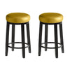 2x Levede 75cm Swivel Bar Stool Kitchen Stool Wood Barstool Dining Chair Citrine Deals499
