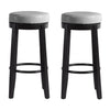 2x Levede 75cm Swivel Bar Stool Kitchen Stool Wood Barstools Dining Chair Grey Deals499