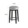 2x Levede 75cm Swivel Bar Stool Kitchen Stool Wood Barstools Dining Chair Grey Deals499