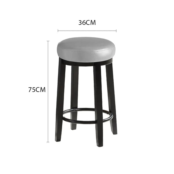 2x Levede 75cm Swivel Bar Stool Kitchen Stool Wood Barstools Dining Chair Grey Deals499