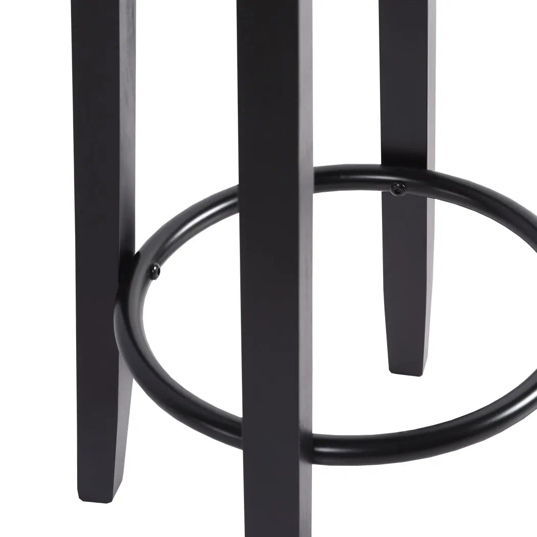 2x Levede 75cm Swivel Bar Stool Kitchen Stool Wood Barstools Dining Chair Grey Deals499