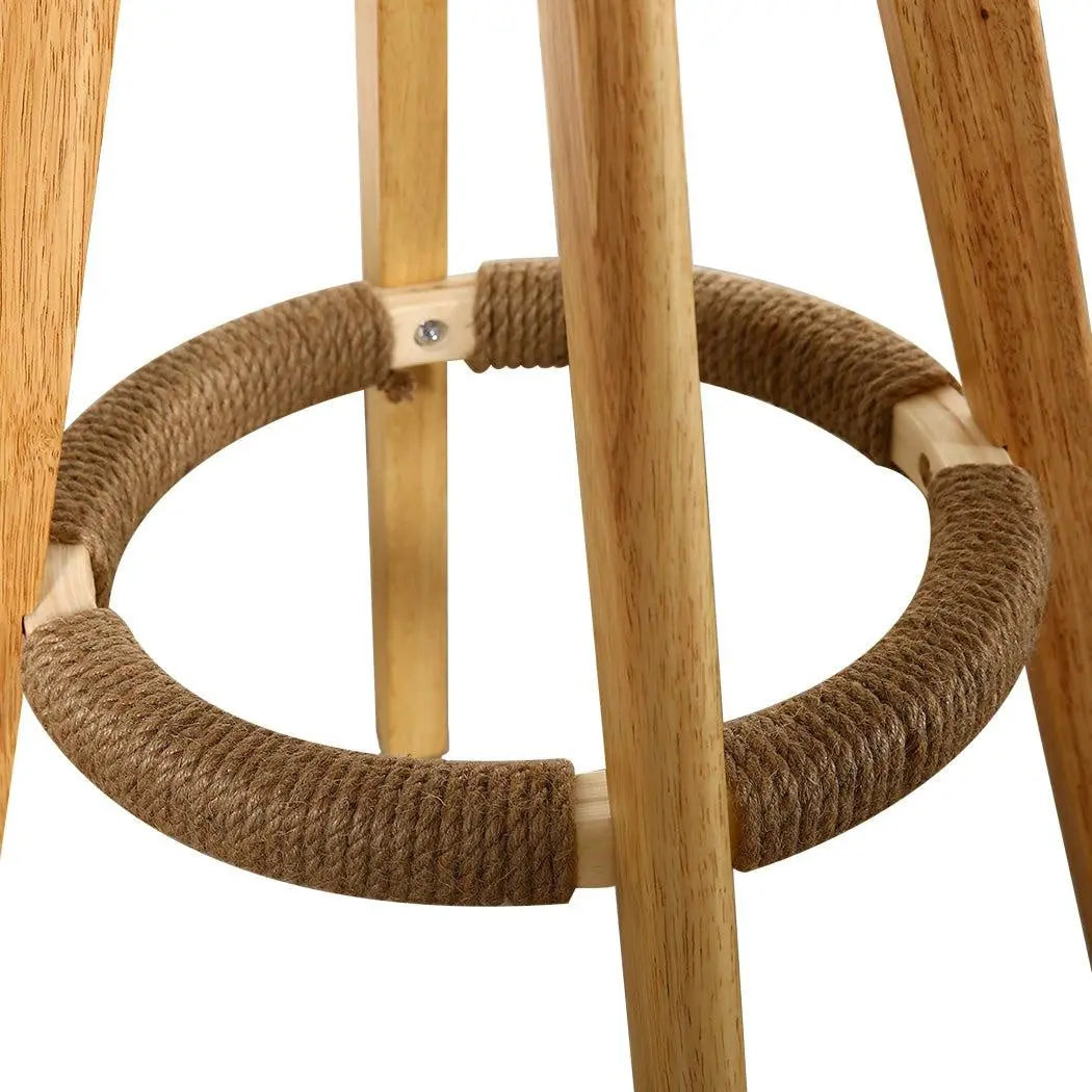 2x Levede Fabric Swivel Bar Stool Kitchen Stool Dining Chair Barstools Cream Deals499