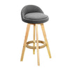 2x Levede Fabric Swivel Bar Stool Kitchen Stool Dining Chair Barstools Grey Deals499