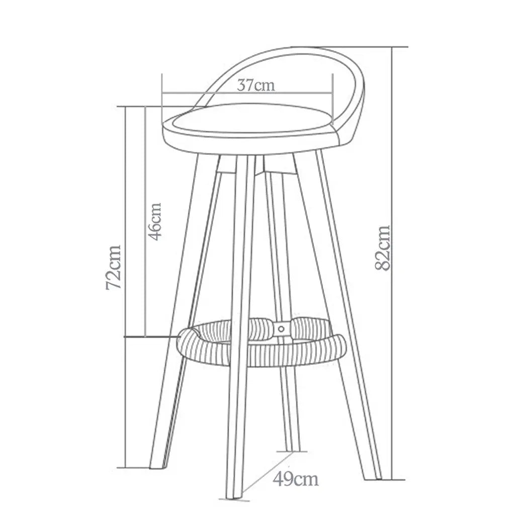 2x Levede Fabric Swivel Bar Stool Kitchen Stool Dining Chair Barstools Grey Deals499