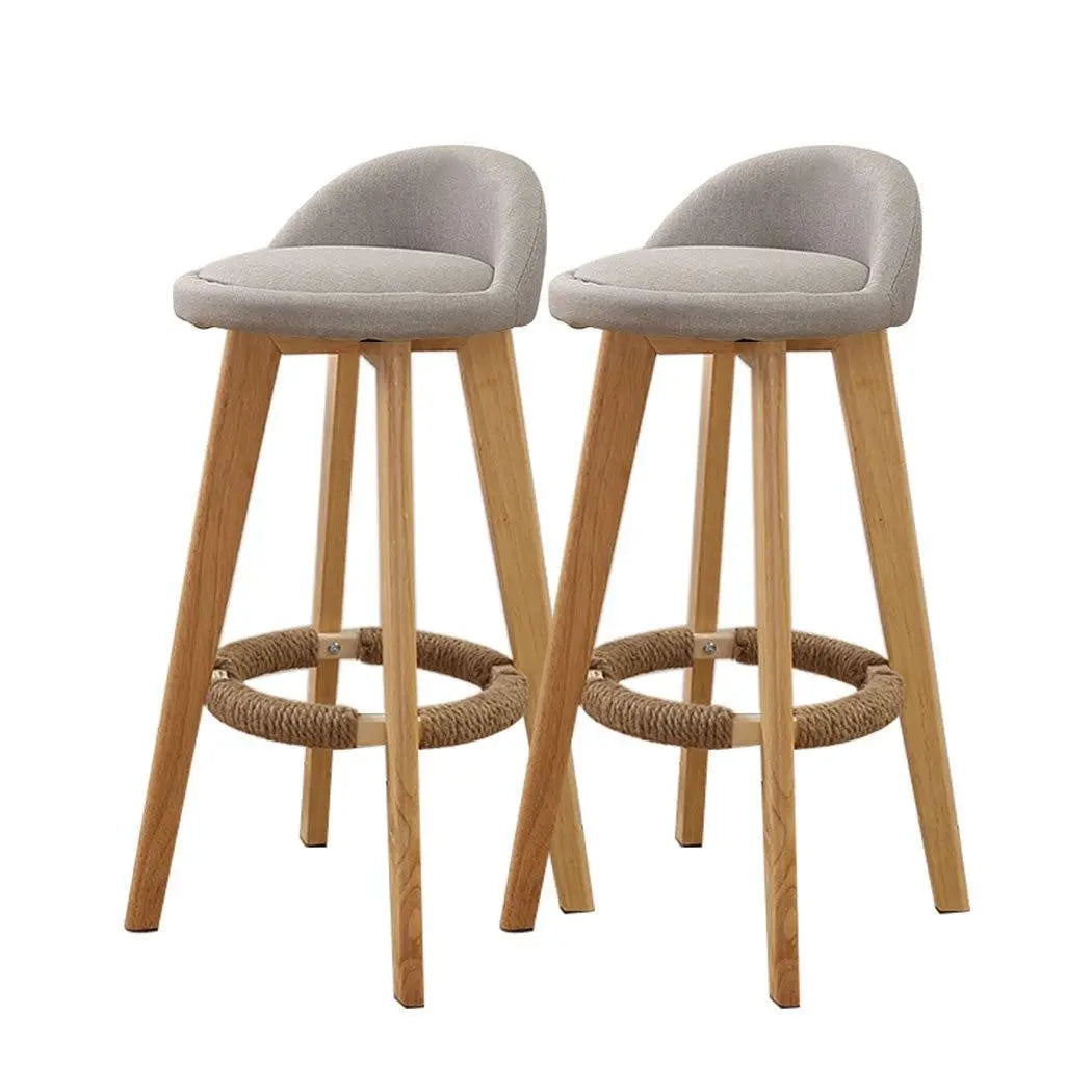 2x Levede Fabric Swivel Bar Stool Kitchen Stool Dining Chair Barstools Lime Deals499