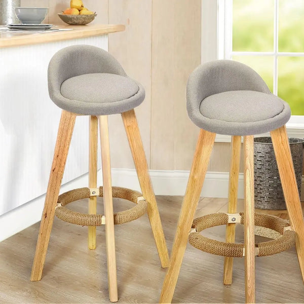 2x Levede Fabric Swivel Bar Stool Kitchen Stool Dining Chair Barstools Lime Deals499