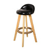 2x Levede Leather Swivel Bar Stool Kitchen Stool Dining Chair Barstools Black Deals499