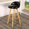 2x Levede Leather Swivel Bar Stool Kitchen Stool Dining Chair Barstools Black Deals499