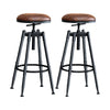 2x Levede Rustic Industrial Bar Stool Kitchen Stool Barstool Swivel Dining Chair Deals499