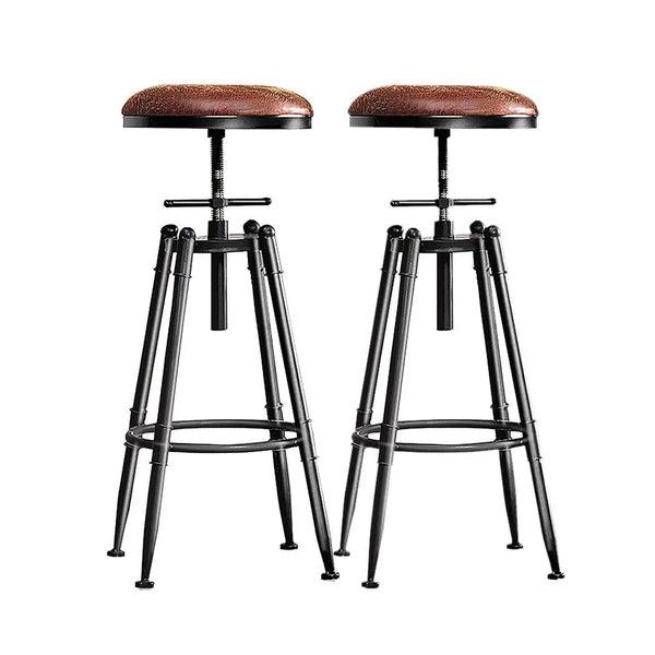 2x Levede Rustic Industrial Bar Stool Kitchen Stool Barstool Swivel Dining Chair Deals499