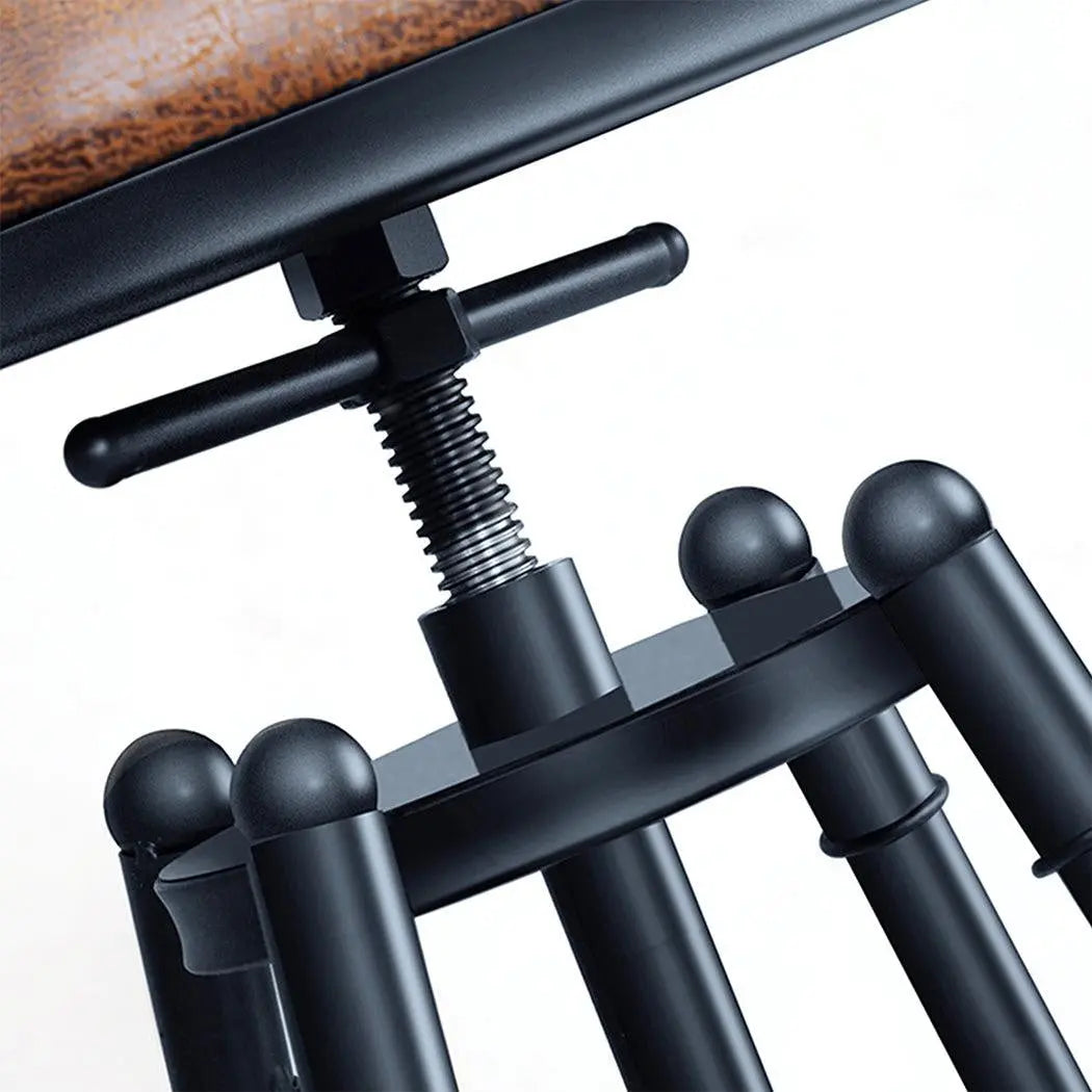 2x Levede Rustic Industrial Bar Stool Kitchen Stool Barstool Swivel Dining Chair Deals499